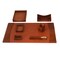 Dacasso Protacini Cognac Brown Italian Patent Leather 7-Piece Desk Set DF-6104 - alternate 1